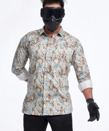PRINTED SHIRT | COCOA GRID