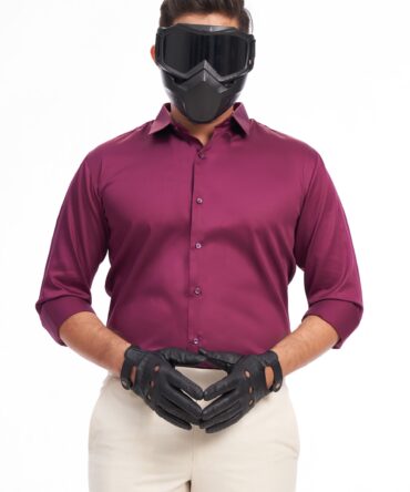 SOLID LUXE SHIRT | BERRY WINE